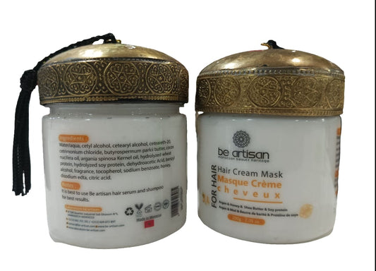 Hair Cream Mask. Argan, Honey, Shea & Soy Protein