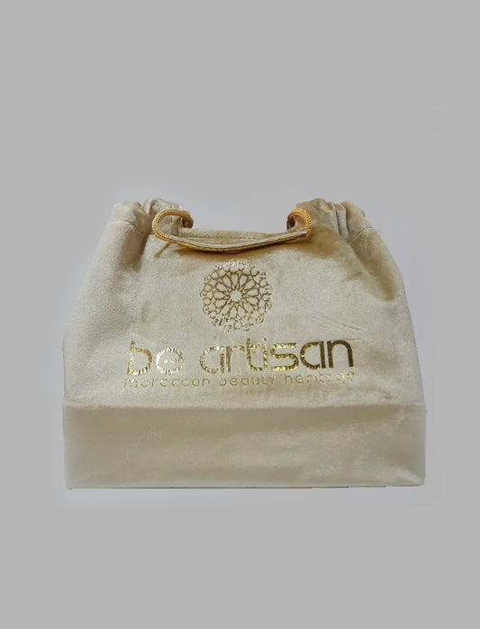 Handmade Velvet Gift Bag Beige