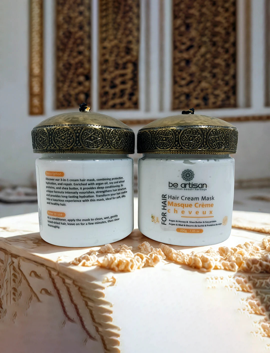 Hair Cream Mask. Argan, Honey, Shea & Soy Protein